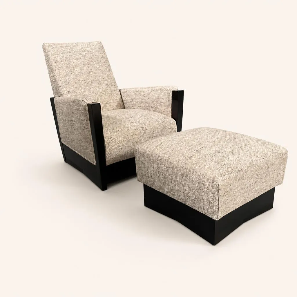 Fauteuil et son ottoman