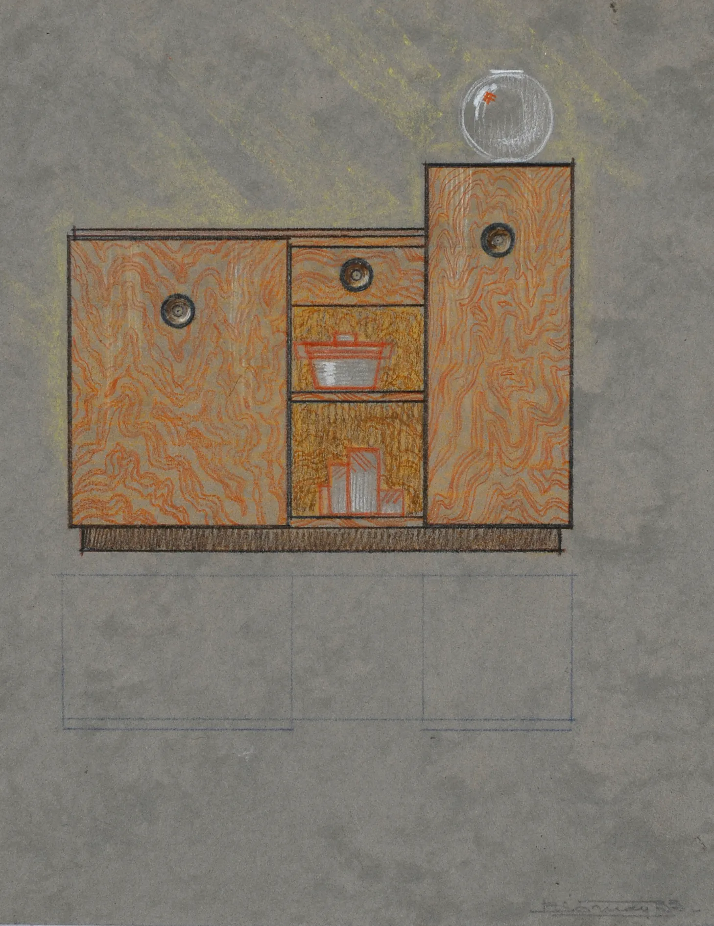 Detail view 1 – Asymmetrical sideboard