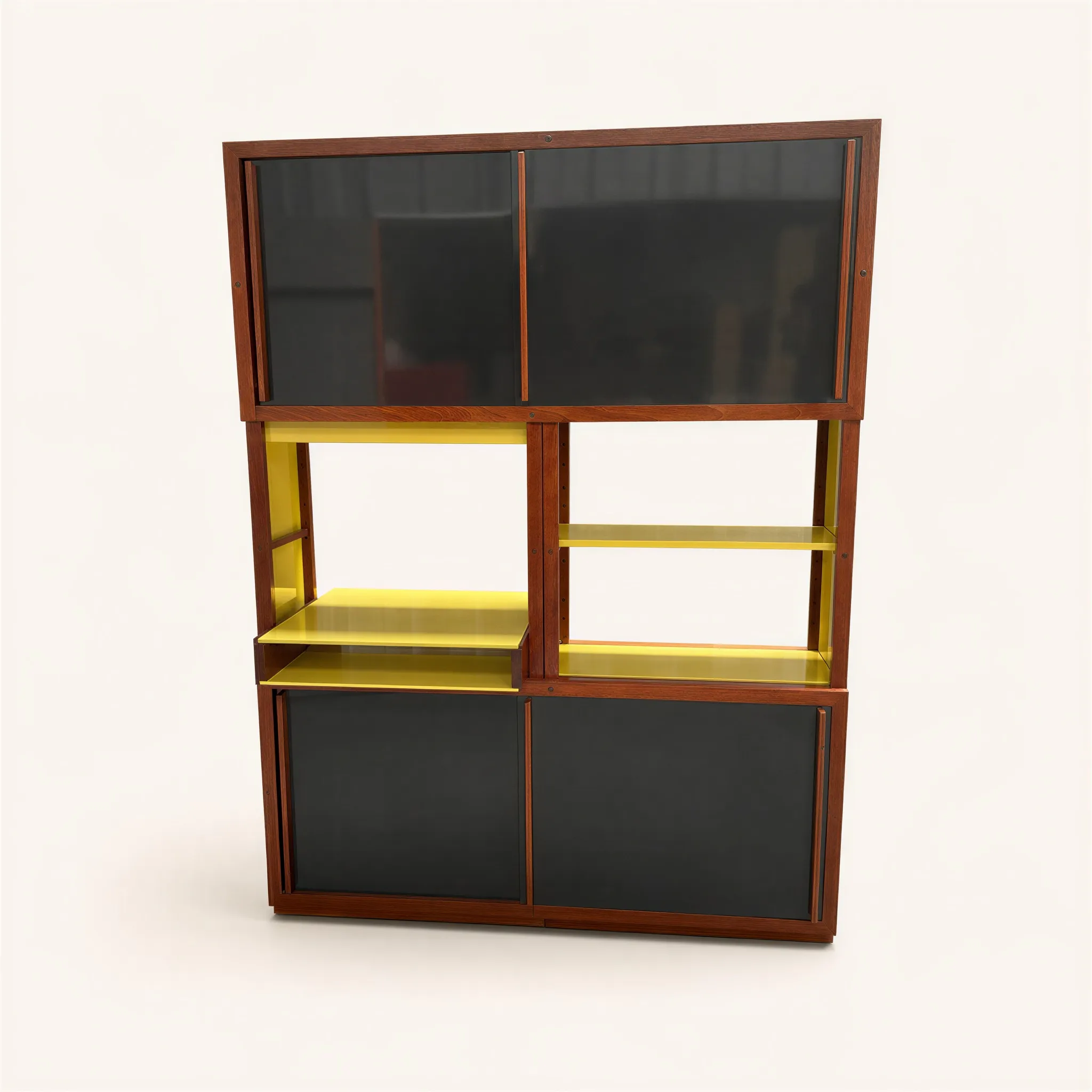 Bibliothèque double face à éclairage intégré