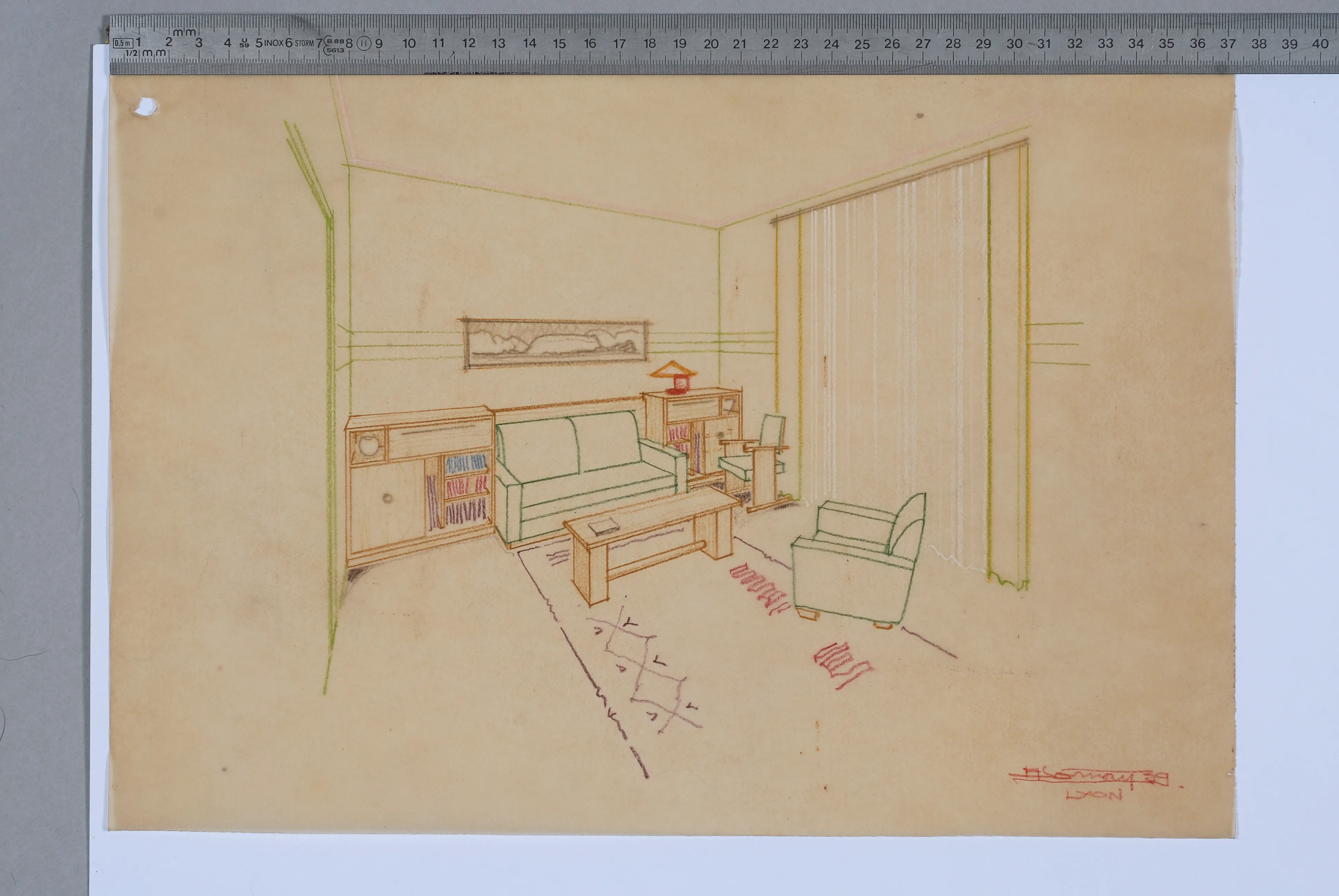 Detail view 1 – Four "bridge" armchairs in ash