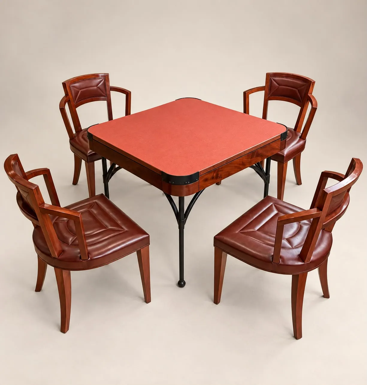 Vue de détail 1 – Table à jeux et ses quatre chaises