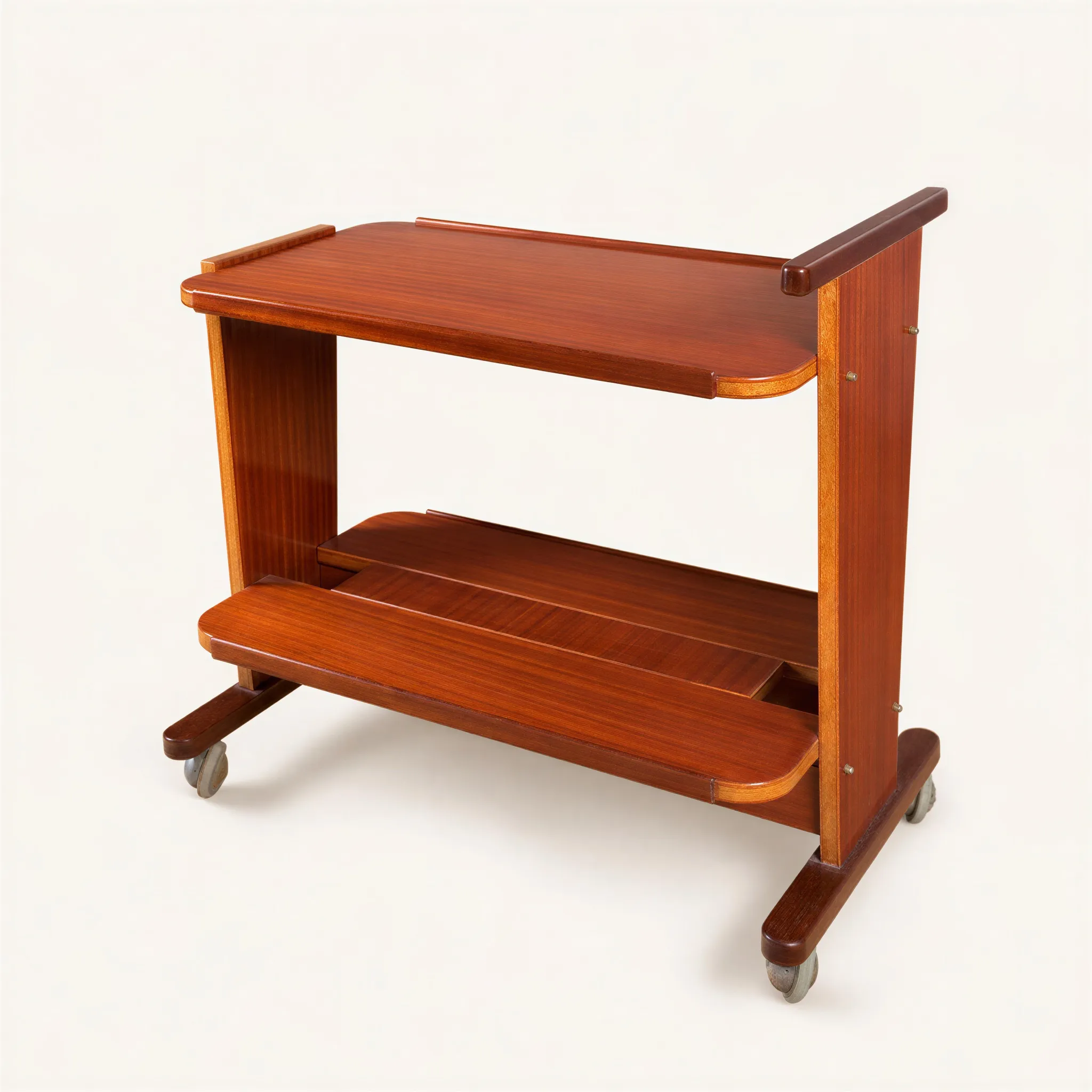 Mahogany rolling table