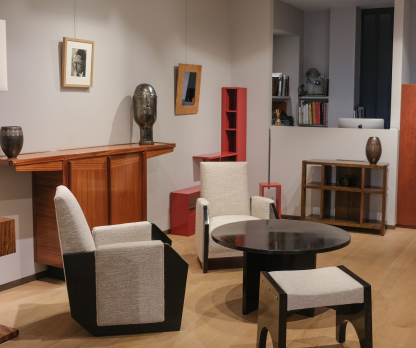 Intérieur de la Galerie Marcelpoil, rue de Seine à Paris