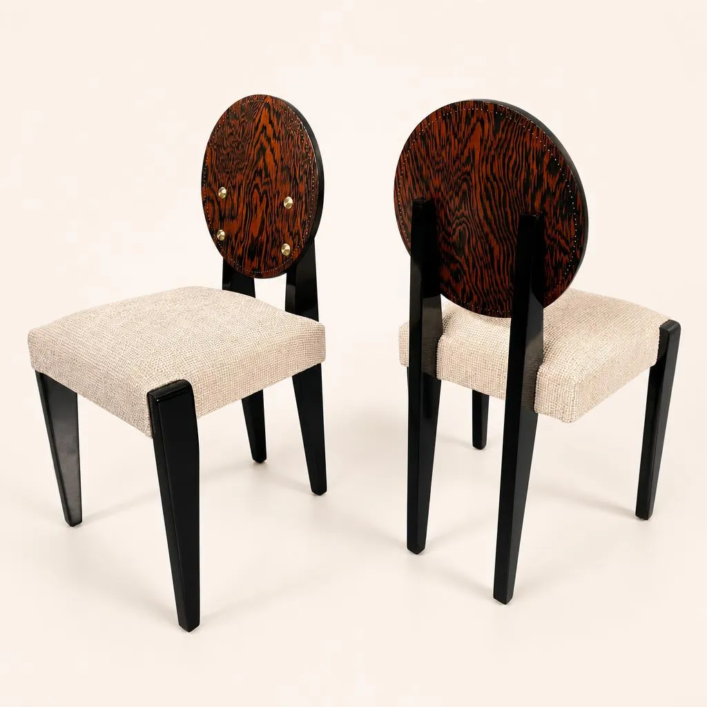 Suite de six chaises en pin d'Orégon