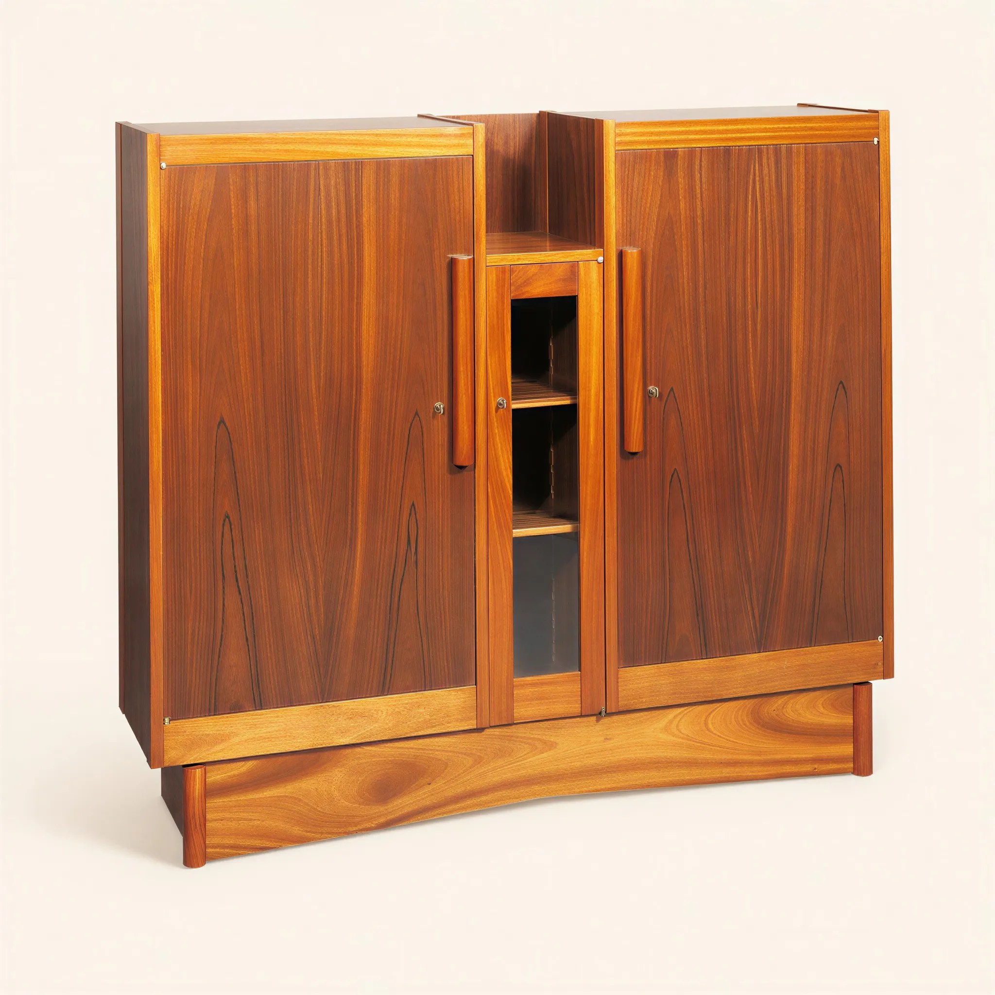 Three-door display cabinet